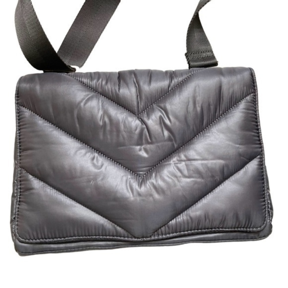 Caraa x athleta gray nylon crossbody bag